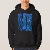 Night Lights Tunnel Hoodie Plain Zwart (Voorkant)
