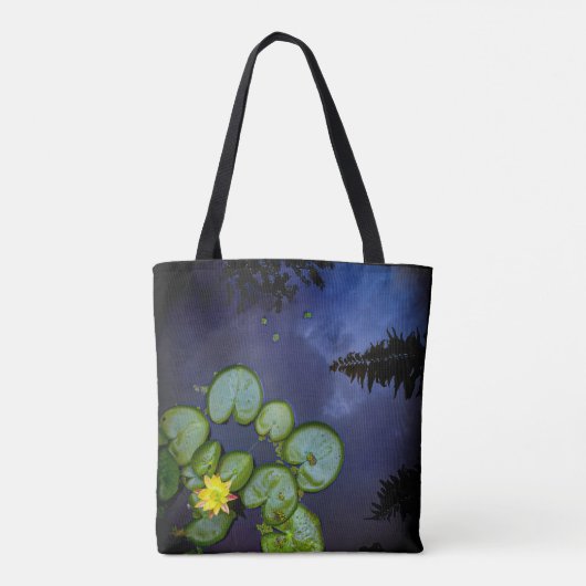 "Night Lily" Tote Tote Bag (Achterkant)