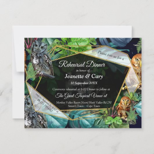 Night-live feestviering thema uitnodiging (Voorkant)