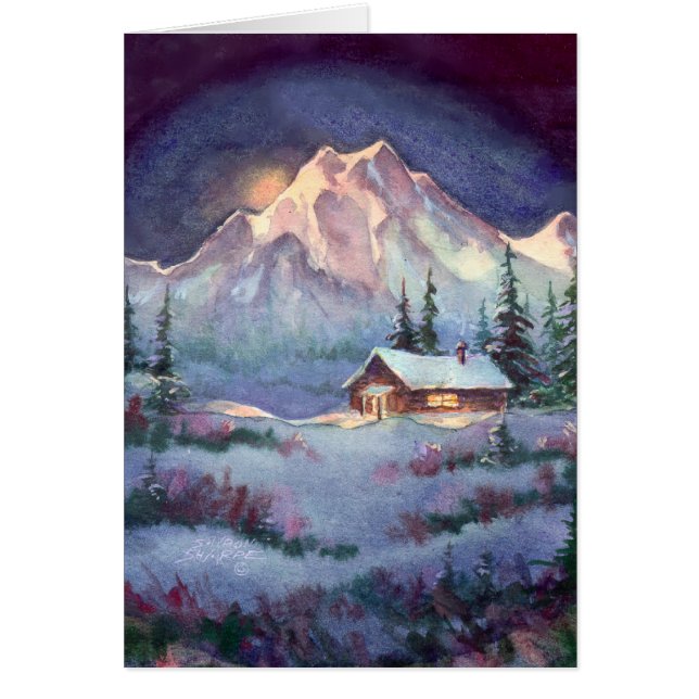 NIGHT LOG CABIN by SHARON SHARPE (Voorkant)