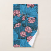 Night lotus garden bad handdoek (Handdoek)