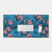 Night lotus garden bureaumat (Keyboard & Muis)
