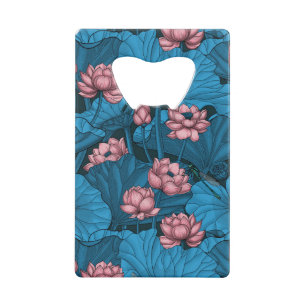 Night lotus garden creditkaart flessenopener