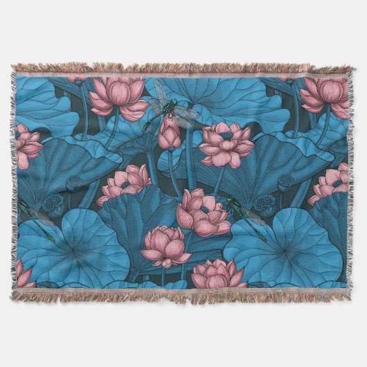 Night lotus garden deken (Voorkant)