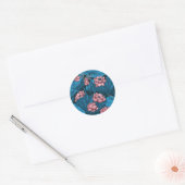 Night lotus garden ronde sticker (Envelop)