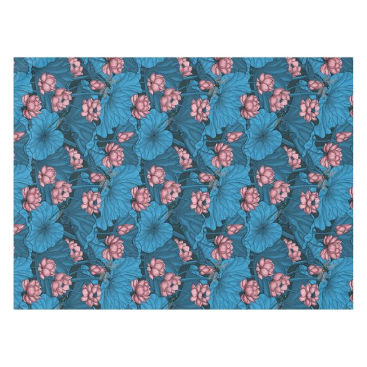 Night lotus garden tafelkleed (Voorkant (Horizontaal))