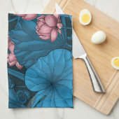 Night lotus garden theedoek (Quarter Fold)