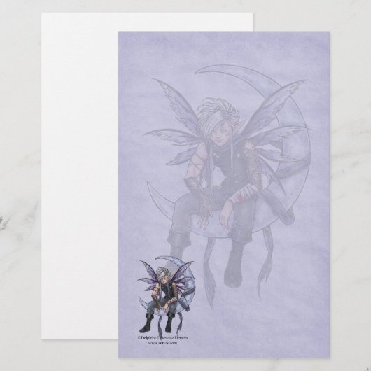 Night Lover Fairy Stationery Briefpapier (Voorkant / Achterkant)