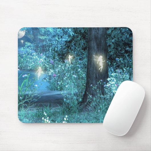 Night Magic Fairy Silhouette Muismat (Met muis)