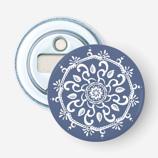 Night Mandala Button Flesopener (Voorkant)
