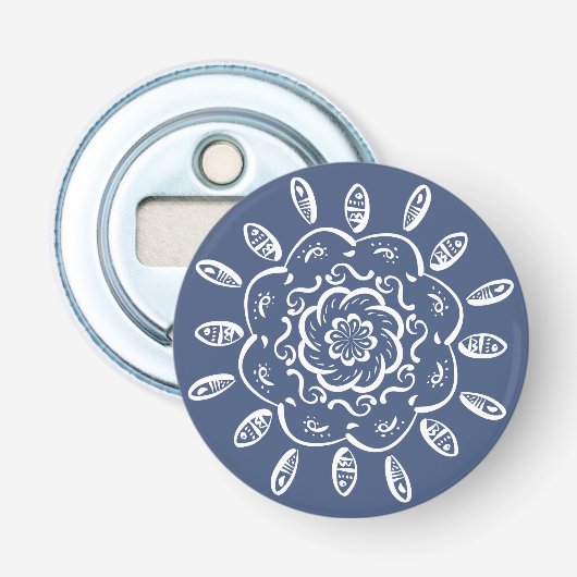 Night Mandala Button Flesopener (Voorkant)