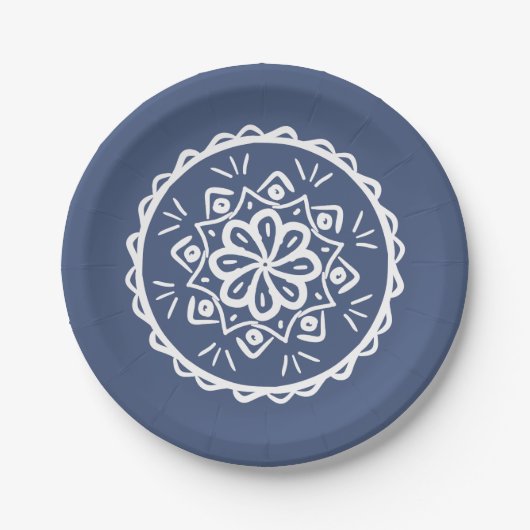 Night Mandala Papieren Bordje (Voorkant)