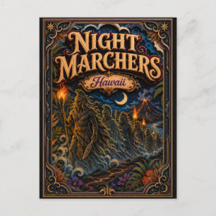 Night Marchers Hawaii Popcut Legenden Briefkaart