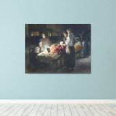 Night Market Scene Canvas Afdruk (Insitu (Houten vloer))