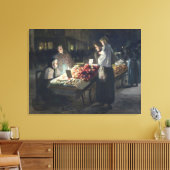 Night Market Scene Canvas Afdruk (Insitu (Woonkamer))