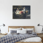 Night Market Scene Canvas Afdruk (Insitu (Slaapkamer))