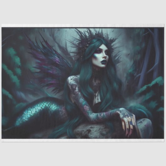 Night Mermaid Tissue Paper Tissuepapier (Voorkant)