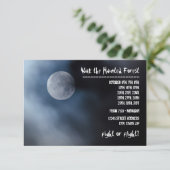 Night Moon - 3x5 Haunted Forest Invitation Kaart (Staand voorkant)