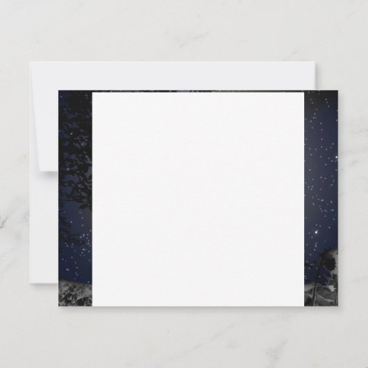 Night Moon Country Church Dank u wel Bedankkaart (Achterkant)