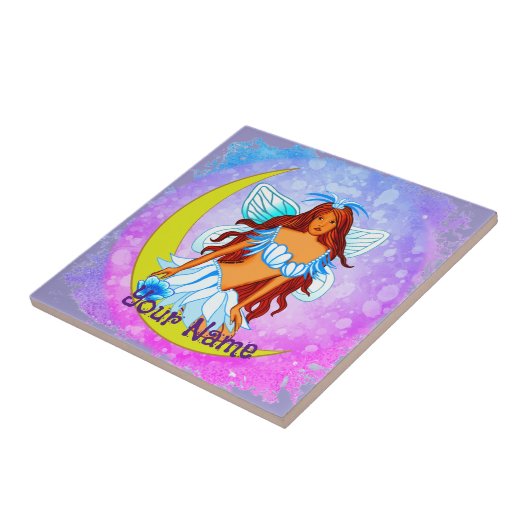 Night Moon Dream Fairy tegel Tegeltje (Zijkant)