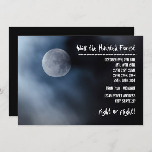 Night Moon - Haunted Forest Invitation Kaart