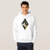 Night Mountain Pine Trees Art Hoodie (Voorkant volledig)