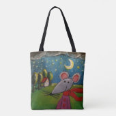 Night Mouse Canvas tas (Achterkant)