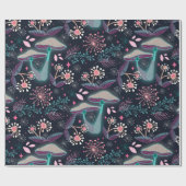 Night Mushroom Garden Cadeaupapier (Vlak)