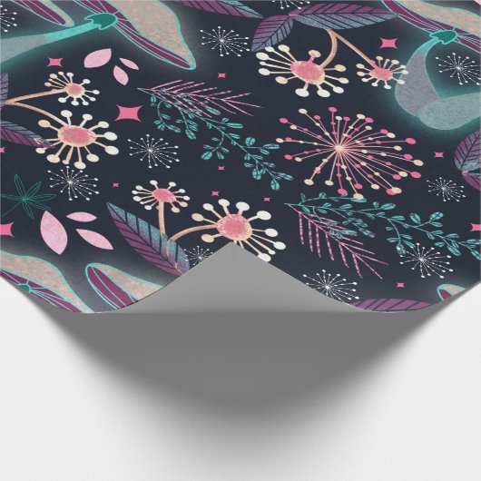 Night Mushroom Garden Cadeaupapier (Hoek)