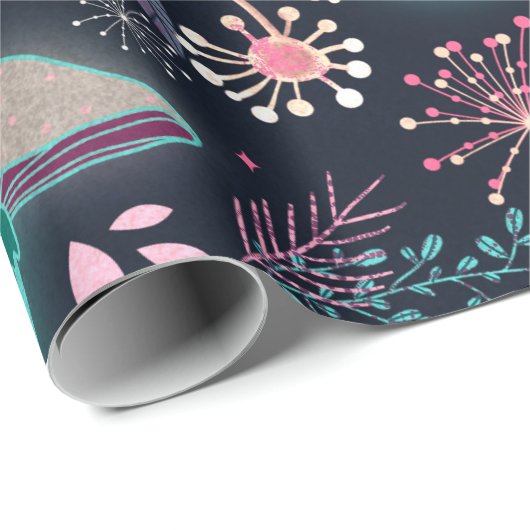 Night Mushroom Garden Cadeaupapier (Rol Hoek)