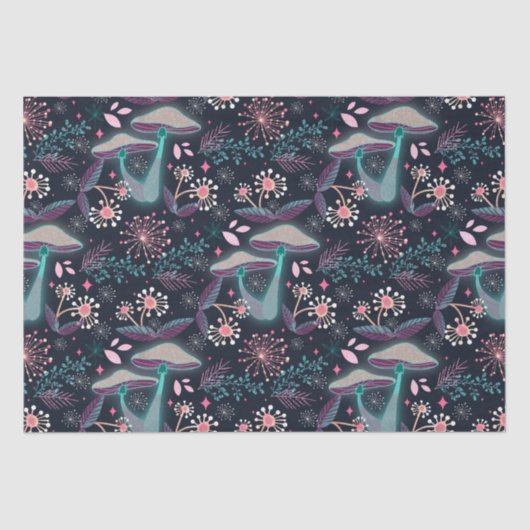 Night Mushroom Garden Tissuepapier (Voorkant)