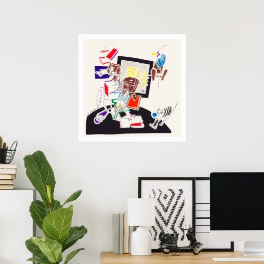 Night & Nap Drawings 10 door PBaud Archival Poster (Thuiskantoor)