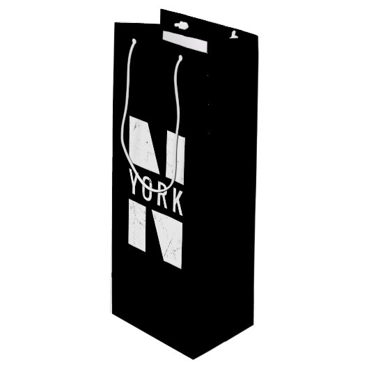 Night New York Wijn Cadeautas (Voorkant Gekanteld)