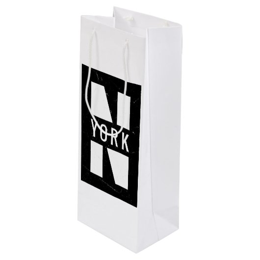 Night New York Wijn Cadeautas (Voorkant Gekanteld)