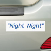 Night Night - Vaarwel Trump Bumpersticker (Op auto)