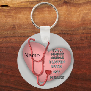 Night Nurse Red Heart sleutelhanger
