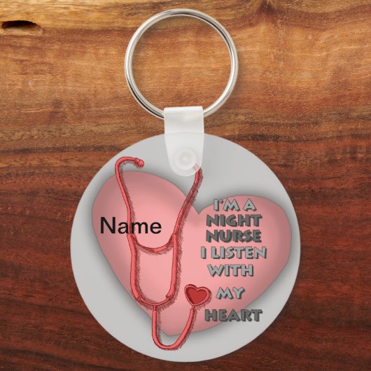 Night Nurse Red Heart sleutelhanger (Voorkant)