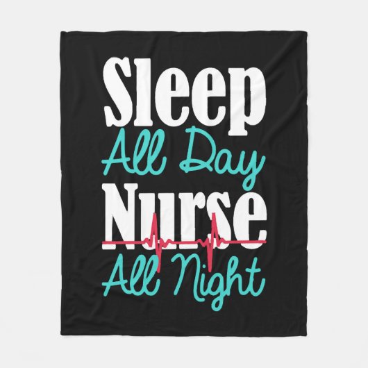 Night Nurse Shirt Fleece Deken (Voorkant)