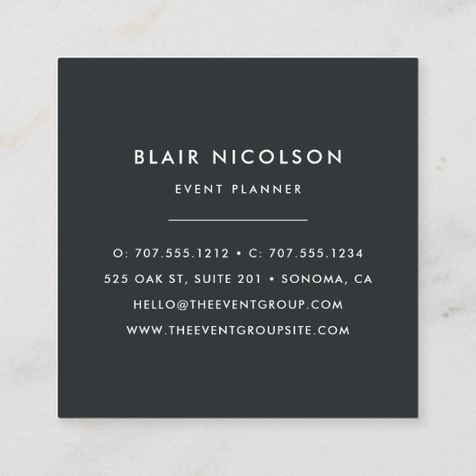 Night Oasis | Floral Pattern Square Visitekaartjes (Achterkant)