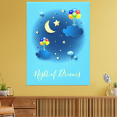 Night of Dreams Canvas Afdruk (Insitu (Woonkamer))