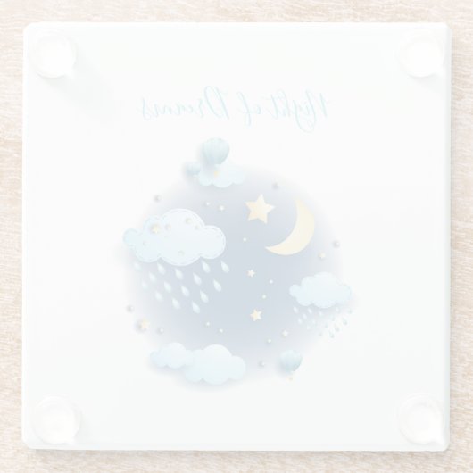 Night of Dreams Glazen Onderzetter (Achterkant)