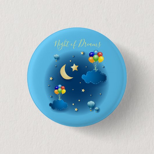 Night of Dreams Ronde Button 3,2 Cm (Voorkant)