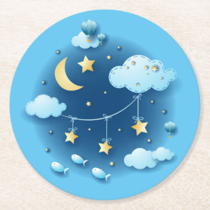 Night of Dreams Ronde Kartonnen Onderzetter