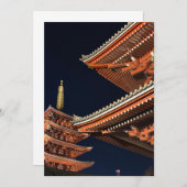 Night of Kaminarimon in Tokyo Japan Kaart (Voorkant / Achterkant)