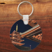 Night of Kaminarimon in Tokyo Japan Sleutelhanger (Achterkant)