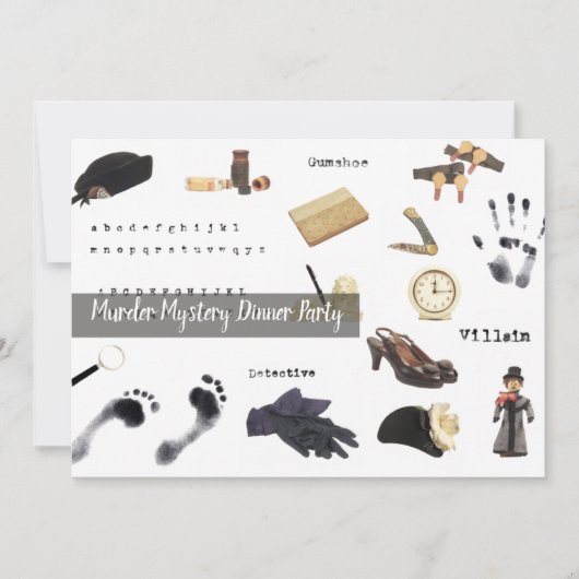 Night of Murder Mystery Who Done It Dinner Party b Kaart (Voorkant)