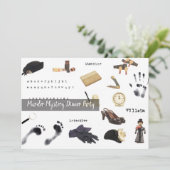 Night of Murder Mystery Who Done It Dinner Party b Kaart (Staand voorkant)