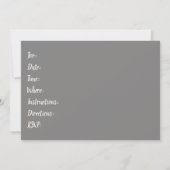 Night of Murder Mystery Who Done It Dinner Party b Kaart (Achterkant)