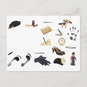 Night of Mystery Murder Detective Dinner Party Briefkaart