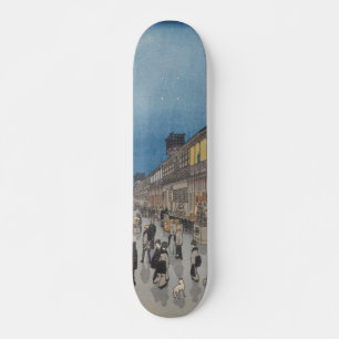 Night of Saruwaka-machi Ukiyo-e Japans Persoonlijk Skateboard